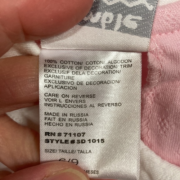 NWT Rumble Tumble 2 pc footed romper and hat girls 6/9m - Picture 7 of 7